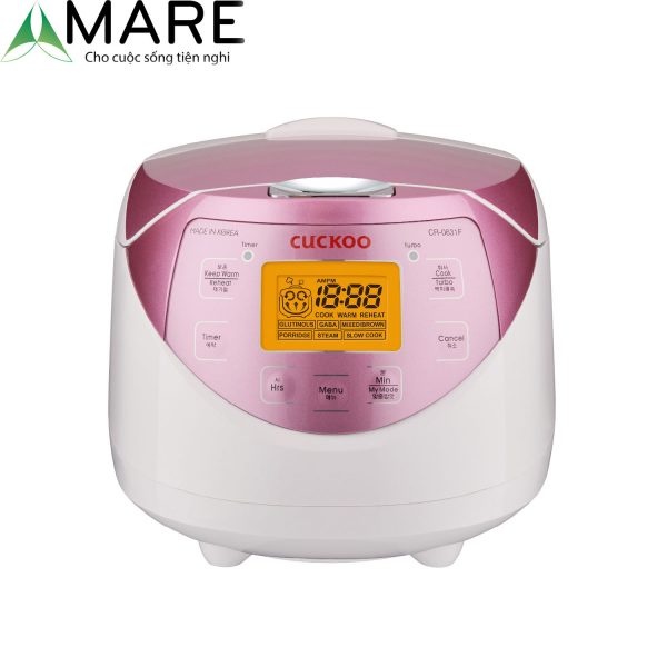 Nồi cơm điện tử Cuckoo 1 lít CR-0631F/IVPIVNCV-Màu Hồng-Made in Korea